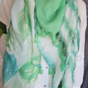 Foulard patchwork vert