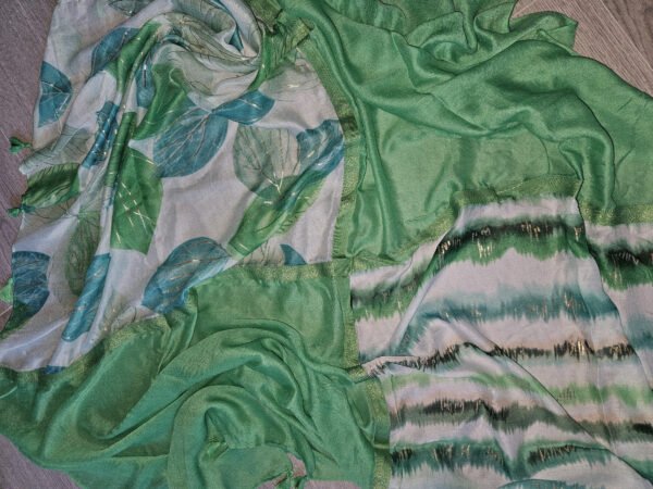 foulard vert patchwork