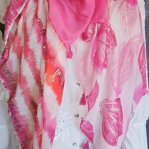 foulard patchwork rose