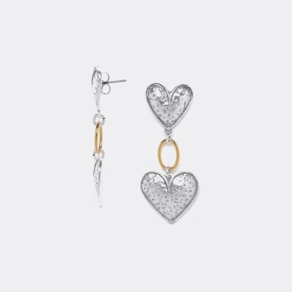 boucles d'oreilles ori tao coeurs pendants